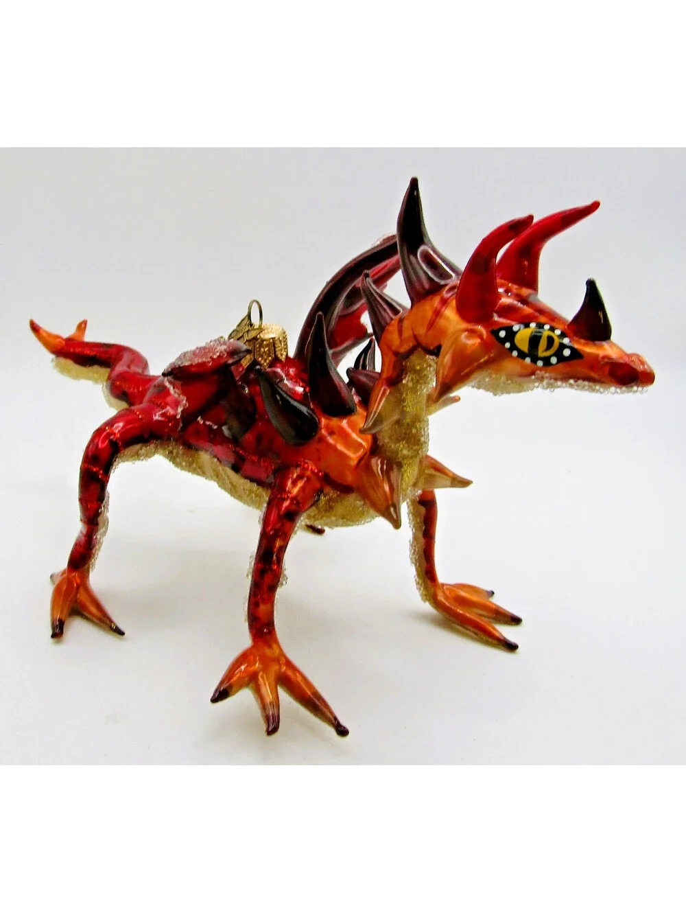 Morawski Ornaments Polish Hand-Blown Glass Dragon Christmas Ornament